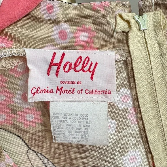 Vintage 70s Holly Gloria Moret of California Floral Boho Maxi Dress Size S/M - Picture 10 of 11